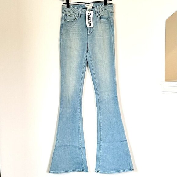 NWT L'AGENCE Bell High Rise Flare Jean Light Blue - Size 25 - Picture 1 of 5